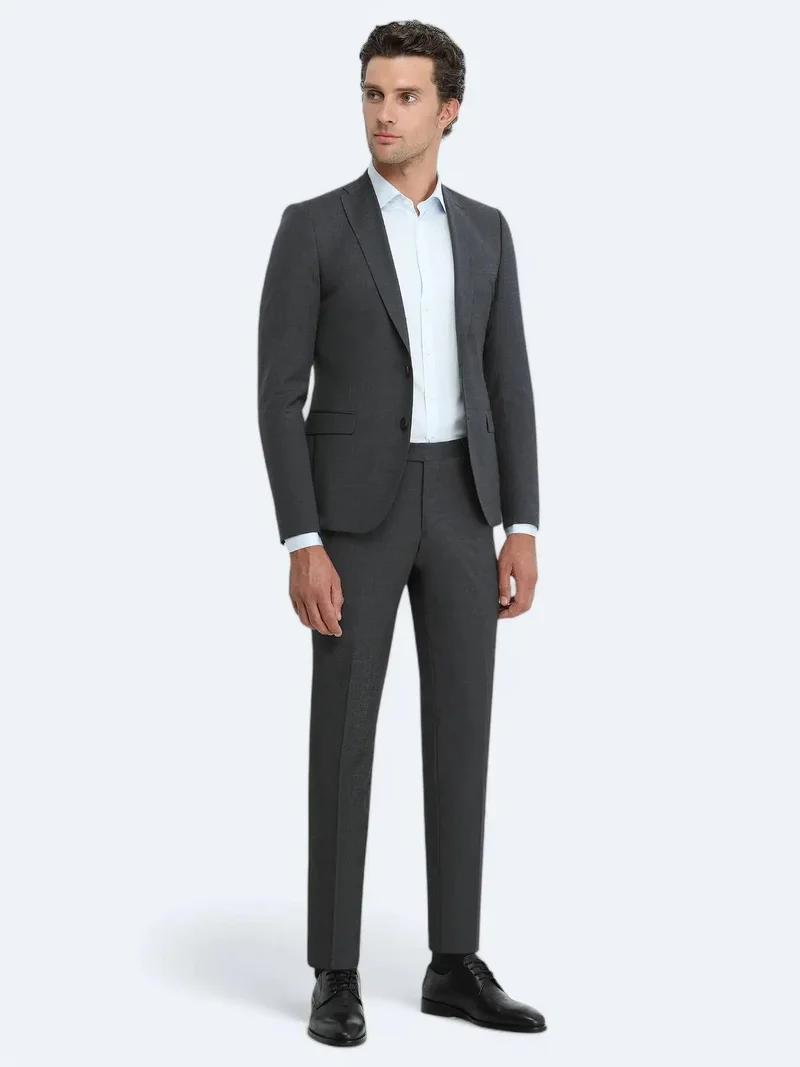 كيب بدلة هارد كول سادة ضيقة من مزيج الصوف