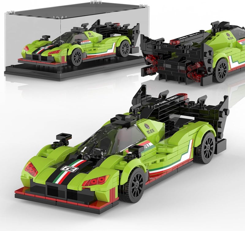 mould king 27097 SC63 Speed Champion Car Building Kits,Speed Champions Model Collectible Kits with Display Case, for boys to Build, House Decoration Gifts for Kids and Adults 27097 (399Pcs) - Image 1