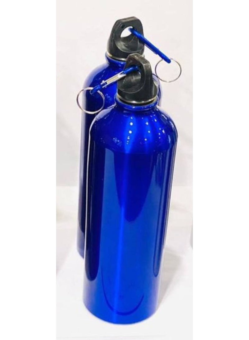 Vitacelli 2pcs Vacuum Insulated Water Bottle 500ML Stainless Steel Reusable Water Bottle Metal Leak Proof Sports Flask Blue  - Image 1