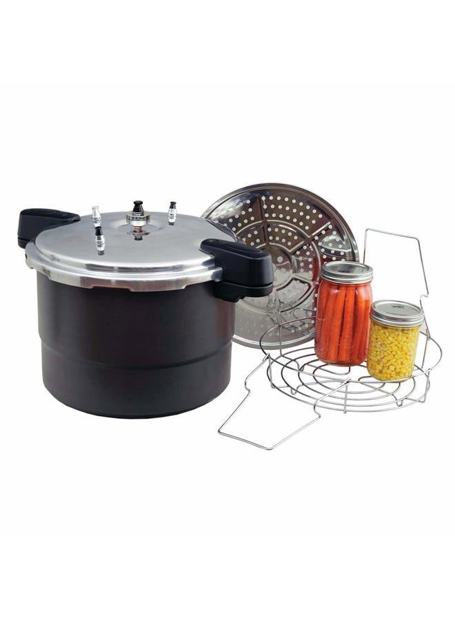 Granite Ware 18.9 LitersNone Pressure Canner/Cooker/Steamer, 20-Quart Black - Image 1