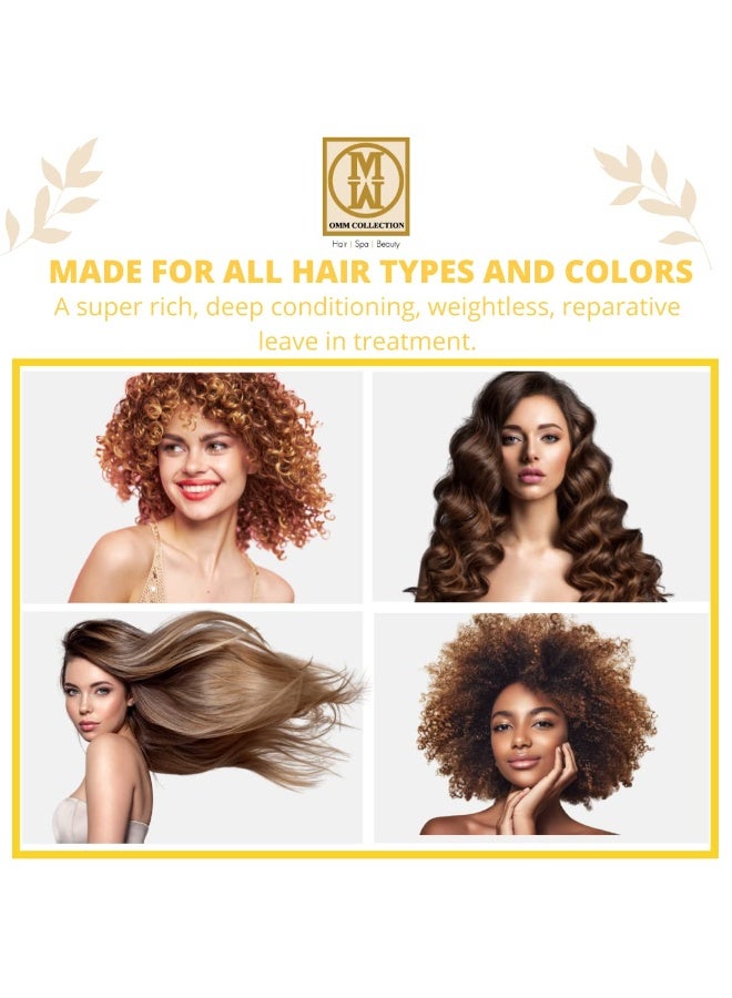 OMM Collection Natural Hair Thickening Mask - For Hair Loss Prevention & Thinning - Hydrating Hair Mask for Dry & Damaged Hair, Boost Hair Growth, Stimulates Hair Follicles, All Hair, Vegan - Image 3