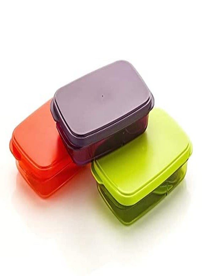 UNITRA Lunch Box for Food Grade Plastic Leak Proof Reusable Freezer Safe 2 Food Containers with 2 Spoon (Tiffin Box for 590ML, Multicolor)(Royal) - Image 4
