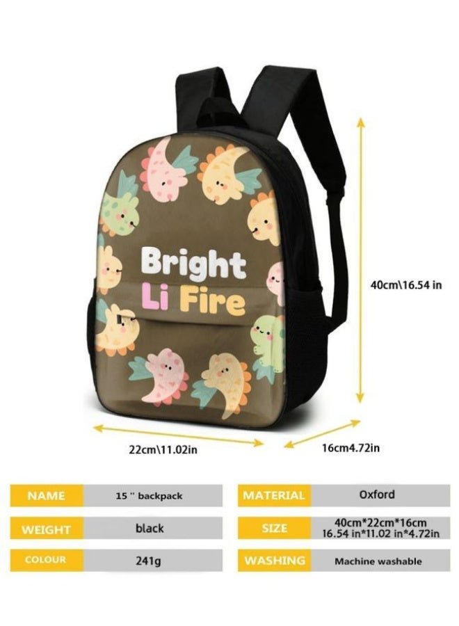Bright Li Fire Three-piece set of cartoon bags, easily cope with various occasions (students, children, friends' outings, mountain climbing, schooling, etc.) | Backpack + hand-held + stationery bag | School season/holiday gifts - 7 - Image 5