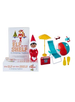 The Elf on the Shelf The Elf on the Shelf® Brown Eyed Girl & Polar Props™  Beach Vacation Set  - Image 1
