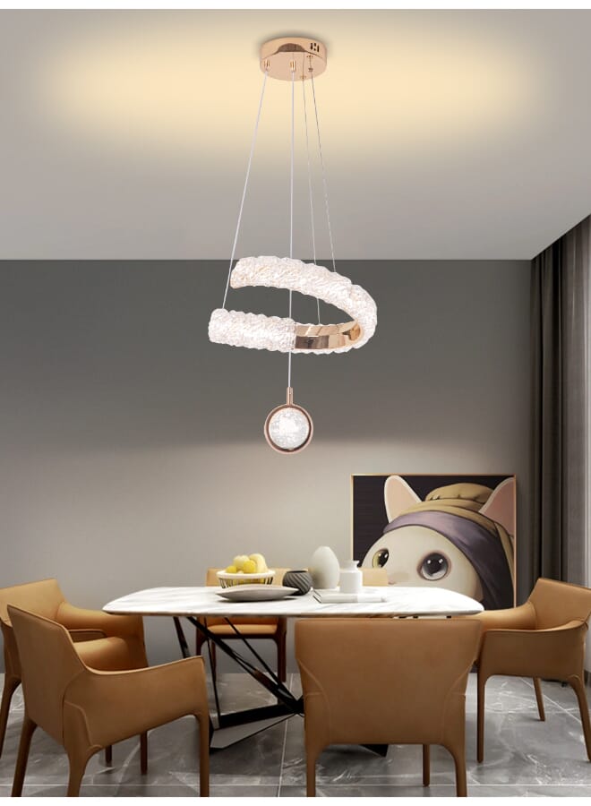 Best Power Modern LED Chandelier 6134 - 3 Lighting Levels, 40W Pendant Lamp with Adjustable Height up to 90cm - Contemporary Ceiling Light for Living Room, Dining Room, Bedroom, Office - Image 1