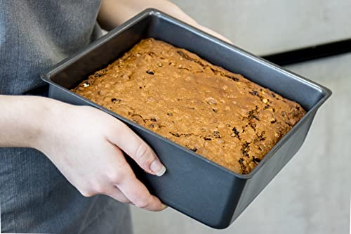 Master Class MasterClass KCMCHB35 23 cm Deep Cake Tin with PFOA Free Non Stick and Loose Bottom, 1 mm Carbon Steel, 9 Inch Square Pan, Grey - Image 5