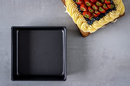 Master Class MasterClass KCMCHB35 23 cm Deep Cake Tin with PFOA Free Non Stick and Loose Bottom, 1 mm Carbon Steel, 9 Inch Square Pan, Grey - Image 4