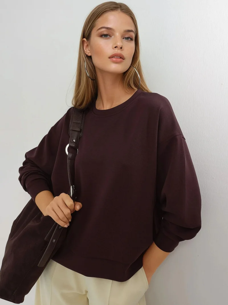 Busem BUSEM Relaxed Fit Crew Neck Modal Sweatshirt