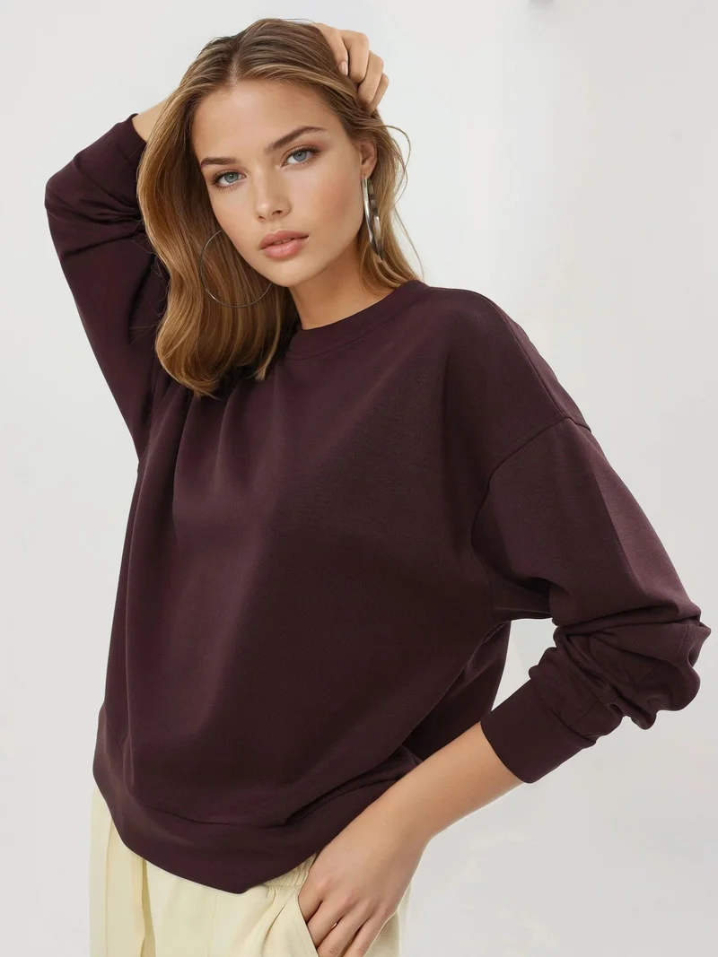 Busem BUSEM Relaxed Fit Crew Neck Modal Sweatshirt