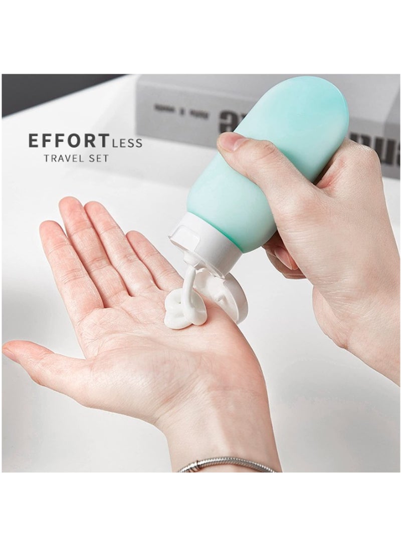 Zikra Travel Bottles for Toiletries 11 PCS Plastic Travel Size Refillable Containers for Liquid Shampoo Lotion Cream Dispenser Accessories Kit Leak Proof - Image 2