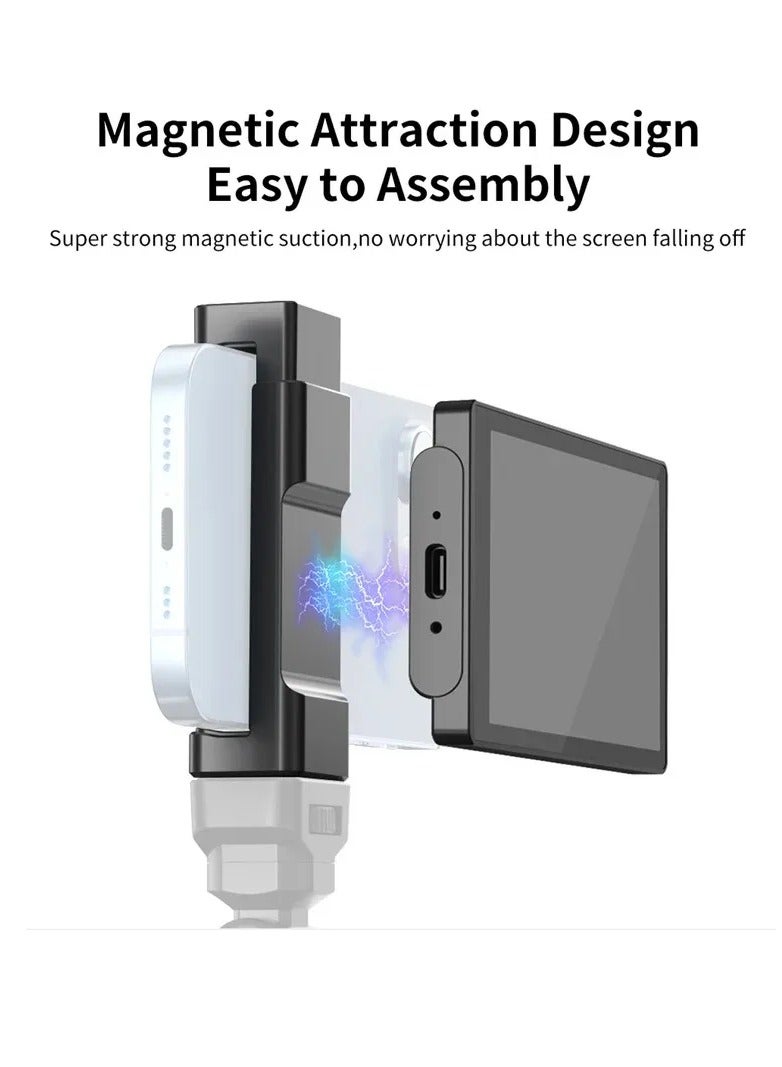 كينج ما شاشة عرض KingMa VL-PH01 لتصوير سيلفي من خلال الكاميرا الخلفية للهاتف الجوال مناسبة للبث المباشر وتصوير وسائل التواصل الاجتماعي ومؤتمر الفيديو - Image 5