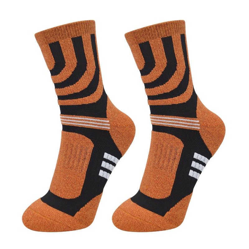 Generic Jelinny Professional Hiking Socks, Special Half-Loop Socks for Hiking, Quick-Drying Mid-Calf Cotton Mens Sports Socks Blue white - Image 2