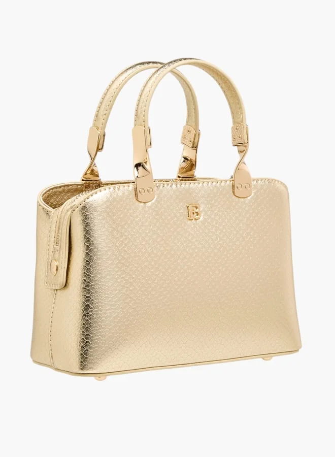 Flora Bella By Shoexpress Women Textured Tote Bag with Double Handle and Chain Strap