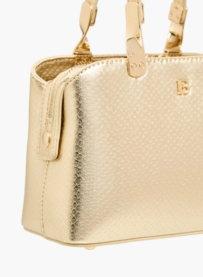 Flora Bella By Shoexpress Women Textured Tote Bag with Double Handle and Chain Strap