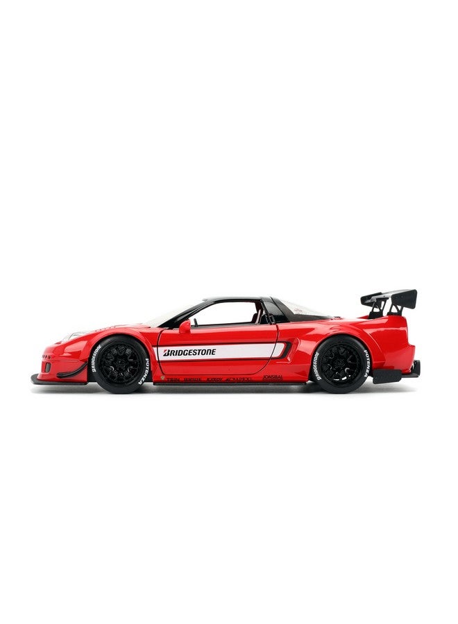 Jada Toys لعبة جادا تويز JDM تونرز 1:24 مقياس مصبوب 2002 هوندا NSX نوع-R مواصفات يابانية - أبواب قابلة للفتح، داخلية مفصلة، إطارات مطاطية، قابلة للجمع للأعمار 8 وما فوق (أحمر) - Image 2