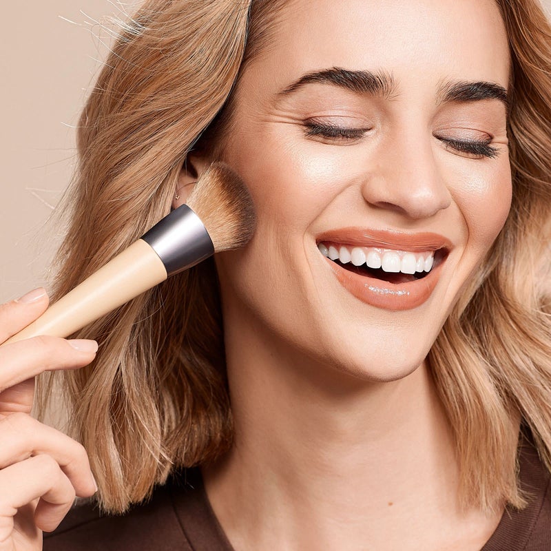 EcoTools New Natural Conceal, Enhance, & Sculpt Trio, Makeup Brushes For Foundation, Concealer, & Brows, Dense, Synthetic Bristles For Sculpting Face, Vegan & Cruelty-Free, 3 Piece Set - Image 5
