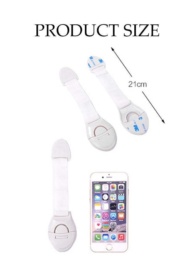 Generic Safety Lock for Cabinet, Drawer, Fridge, Cupboard for Child Infant Safety, Furniture Latch with 3M Adhesive (Pack of 30) (White)  - Image 2