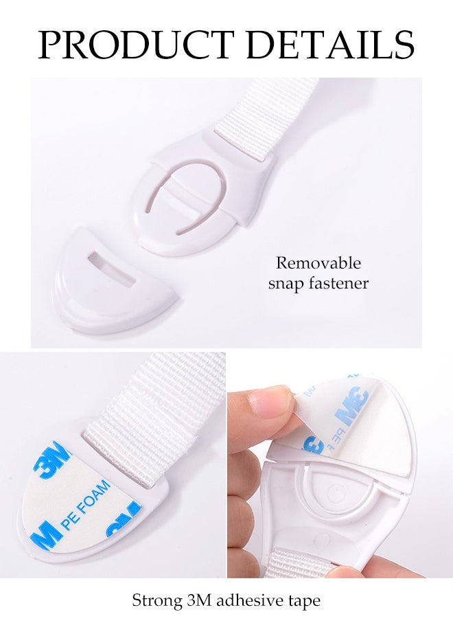 Generic Safety Lock for Cabinet, Drawer, Fridge, Cupboard for Child Infant Safety, Furniture Latch with 3M Adhesive (Pack of 30) (White)  - Image 4