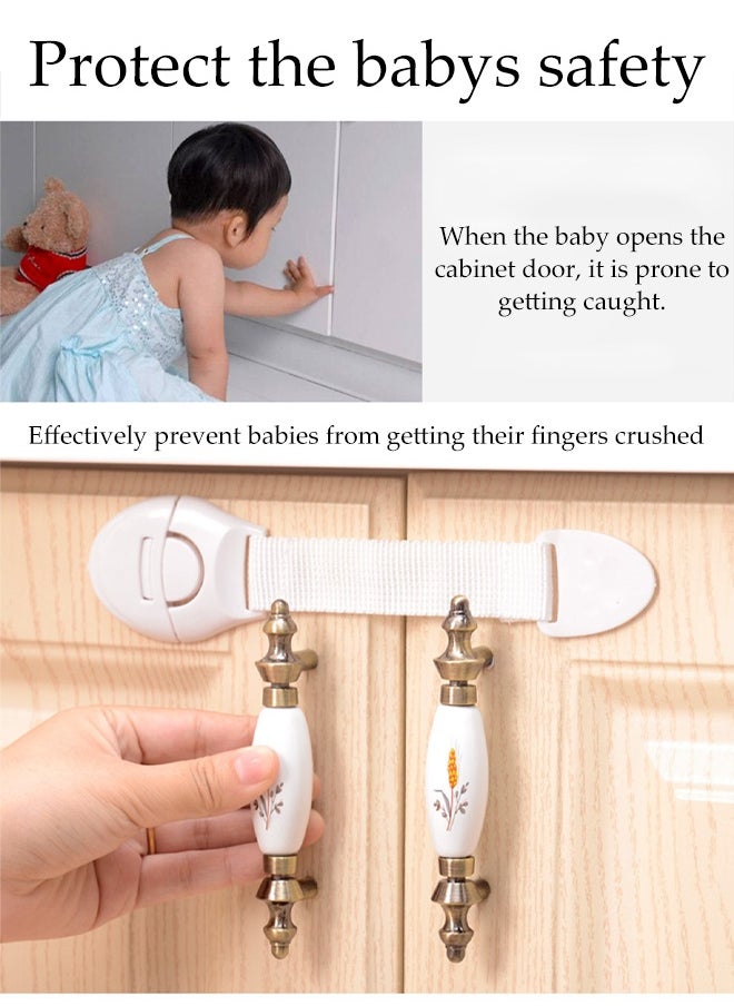 Generic Safety Lock for Cabinet, Drawer, Fridge, Cupboard for Child Infant Safety, Furniture Latch with 3M Adhesive (Pack of 30) (White)  - Image 3