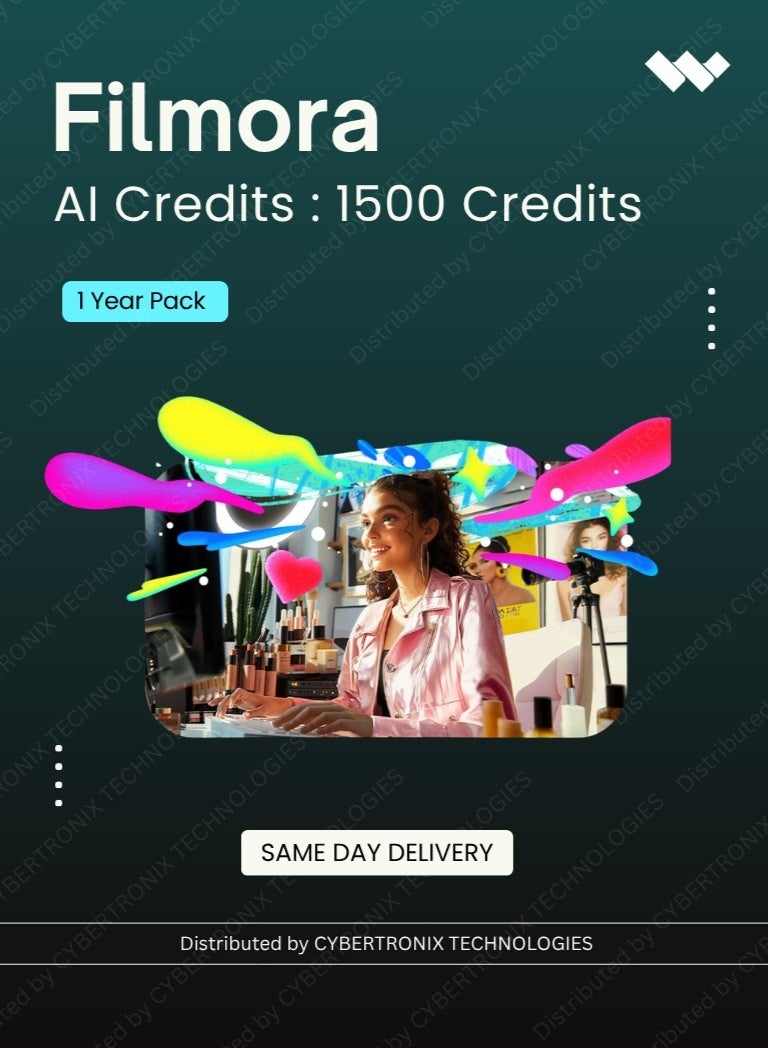 Filmora AI Credits: 1500 Credits | 1 Year | Digital License | Same Day Delivery