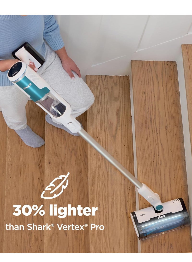 شارك نظيف وفارغ - مكنسة كهربائية خفيفة الوزن بدون سلك مع فلتر HEPA، شفط قوي، محمولة، قابلة لإعادة الشحن، نظام تفريغ تلقائي، مكنسة عمودية لشعر الحيوانات الأليفة، السجاد والأرضيات الصلبة - Image 3