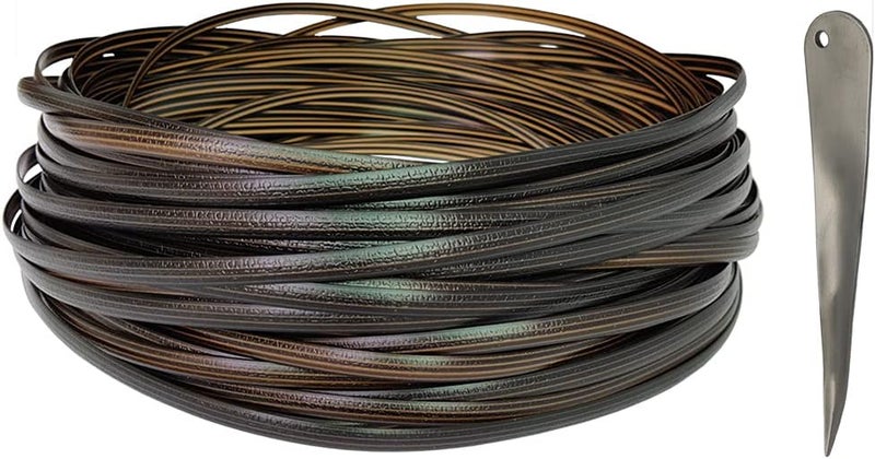 Feyart 114ft 8mm All Weather Rattan + Weaving Tool, Repair Kit for Rattan Garden Furniture Set Table Chair Sofa, Gradient Brown - Image 1