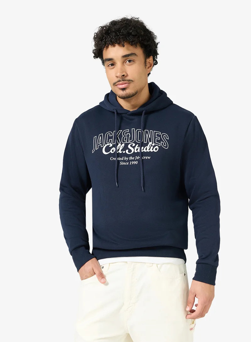 JACK & JONES Logo Pullover Hoodie