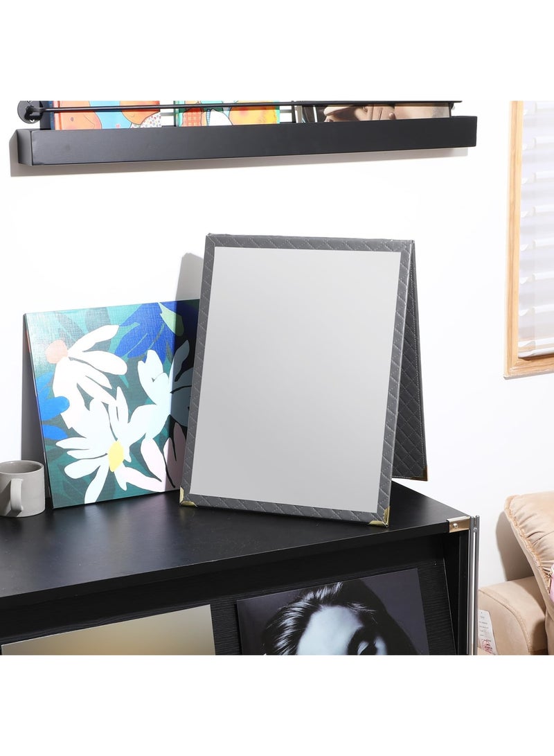 Barakah Foldable Full Length Mirror with Handle, 25.2x11.4 Inch Portable Leather Hanging Reflection Surface for Travel, Dance Rehearsals, Home & Spa, Ideal Gift for Dancers (Grey) - Image 2