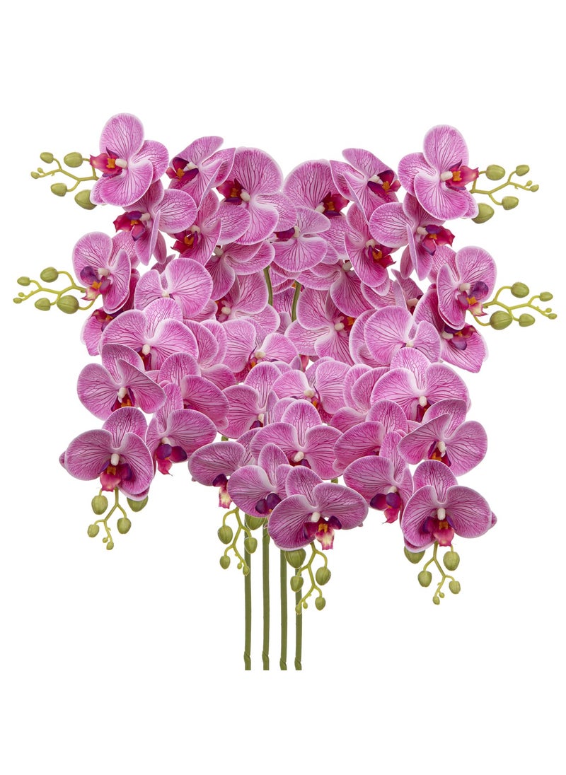 DILATATA 30 Inch Fuchsia Orchids Artificial Flowers Real Touch Phalaenopsis Spray Artificial Orchid Stems with 12 Flowers Fake Moth Tall Faux Flowers Arrangement for Home Decor  Party Wedding Decoration  - Image 1