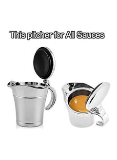 Generic 450ml gravy boat stainless steel gravy pot double insulated sauce pot with lid for storing gravy or cream, used in homes and kitchens  - Image 3