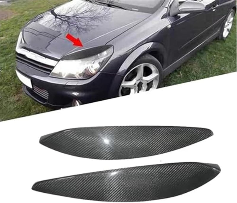 DEMULAX Carbon Fiber Headlight Eyebrow for Vauxhall Astra H - Image 4