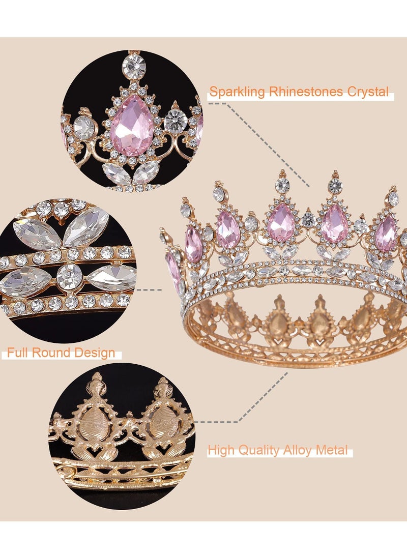 Y&D Princess Crown and Tiara for Little Girls, Crystal Girls Headband Kids Cosplay, Bridal Hair Accessories Birthday, Prom, Costume Party, Wedding - Image 4