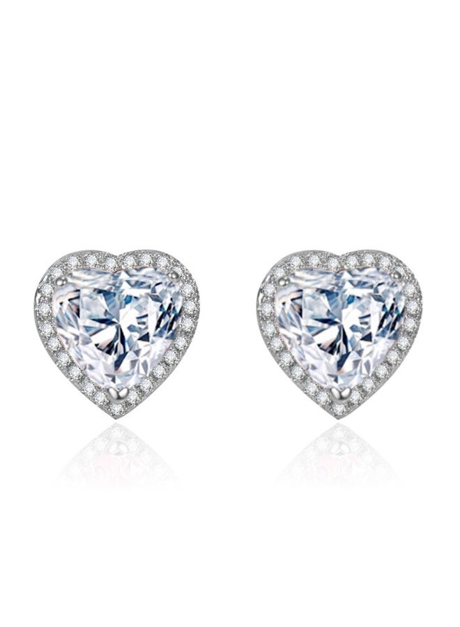 KUYING Temperament Inlaid Crystal Earrings With Hooks And Studs 