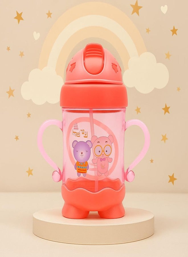 Alya The Cheeky Kidzz Premium Baby Straw Sipper 250ml for Feeding Water Milk Liquids Feeder Bottle (Design 605) - Image 1