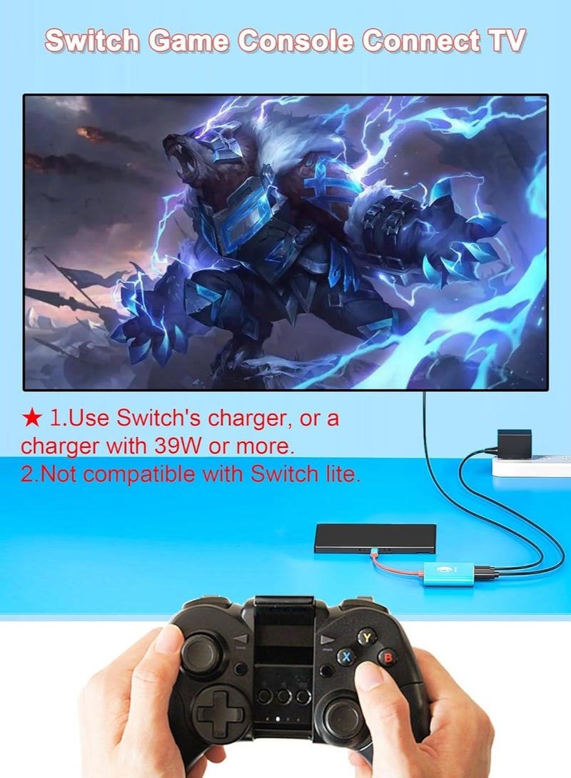 Switch Dock for Nintendo Switch & OLED, Nintendo Switch Docking Station for TV,Nintendo Switch Base Accessories,Portable Switch Travel Dock,USB C to HDMI Adapter for Steam Deck/MacBook/Laptop