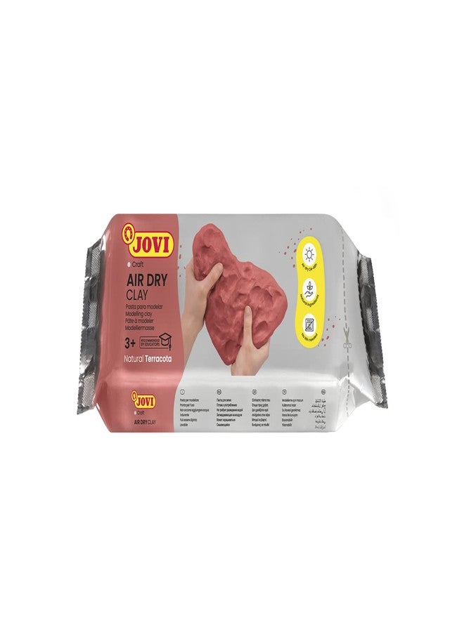 Jovi Air-Dry Modeling Clay; 8.8 oz. Terracotta, Non-staining, Perfect for Arts and Crafts Projects - Image 1
