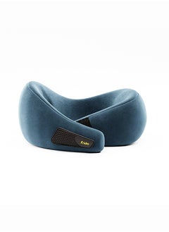 Frido Frido Travel Neck Pillow | Premium Memory Foam Neck Pillow for Flight Travel, Car Sleeping | Adjustable Head Rest, Neck Rest Travelling Pillow for Head Support | Sapphire Blue Colour, Pack of 1  - Image 1
