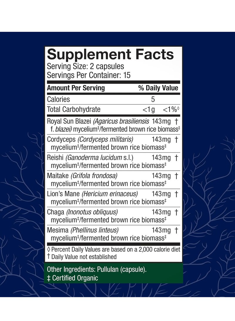 مكمل ستاميتس 7 الفطر لدعم المناعة، 30 كبسولة، 15 حصة - Image 2