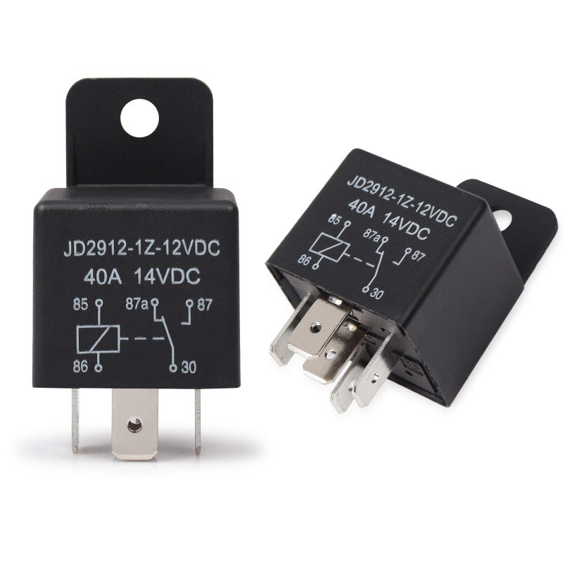 EHDIS 12V Motor Relay 5 Pin Coil 40amp Spdt Model No.: JD2912-1Z-12VDC 40A 14VDC, Contactor Relay Switch Power, Auto Switches & Starters, 2 Pack - Image 1