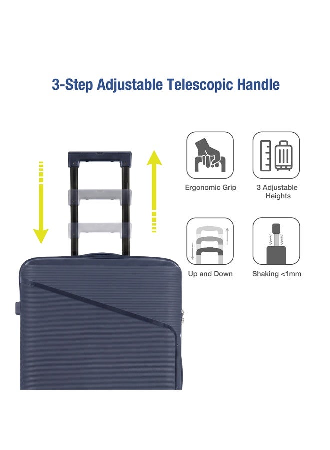 Eagle Express Cruiser Elite 28 Inch Large Luggage Dark Blue, PP Hard Shell Check-In Trolley Suitcase with Lightweight Travel Design, Durable Spinner Wheels, Secure Lock System and 2 Year Warranty - Image 4