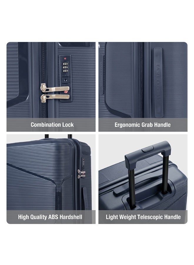 Eagle Express Cruiser Elite 28 Inch Large Luggage Dark Blue, PP Hard Shell Check-In Trolley Suitcase with Lightweight Travel Design, Durable Spinner Wheels, Secure Lock System and 2 Year Warranty - Image 5