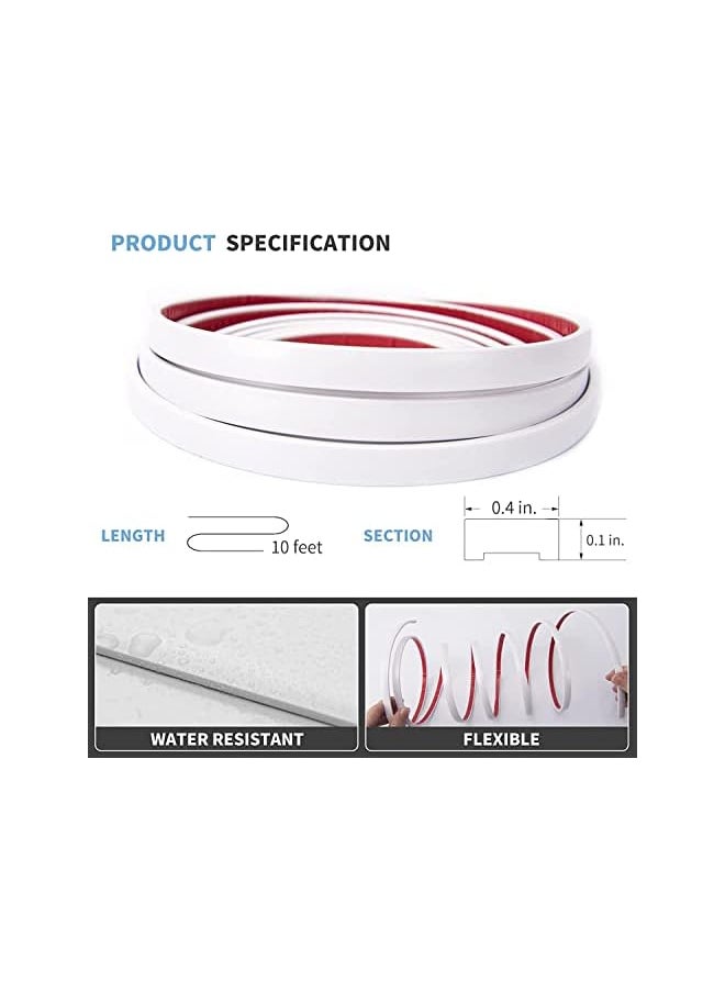 The White Shop WHITE SHOP Peel and Stick Flexible Vinyl Molding Trim for Wall Tile Edges, Kitchen backsplash, Mirrior Frame in Sliver  - Image 3