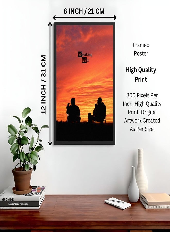 Vyopix Breaking Bad (Drama) Scenery Poster, Wall Decoration Art Framed Poster, Matte & Glossy Laminated Poster with 0.5 Inch Black Wooden Frame (MATTE, 8X12 Inches) - Image 3
