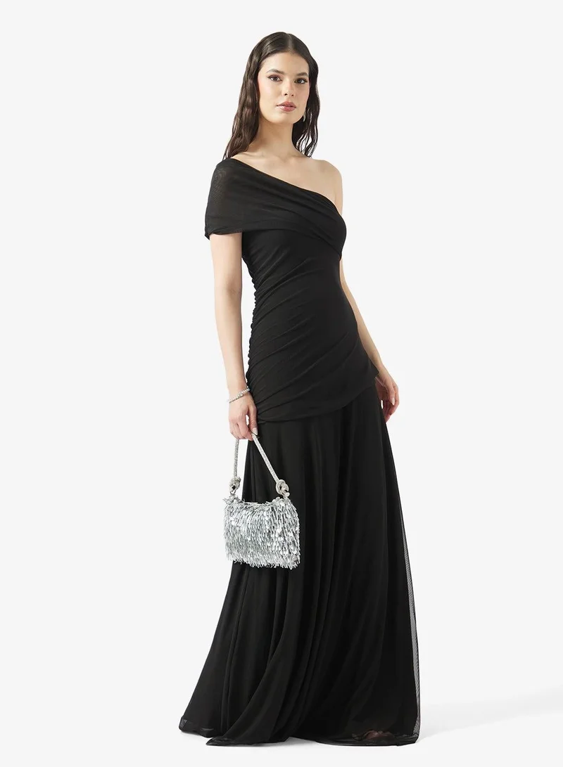Ginger One Shoulder Soft Touch Ruched Bodycon Dress