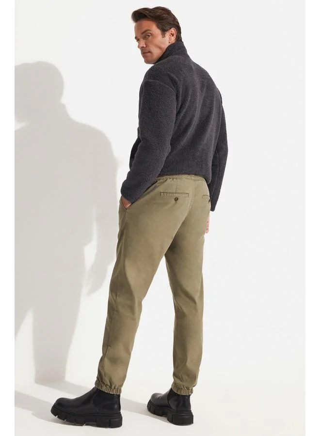 JUNE June Men Regular Fit Jogger Trouser Khaki