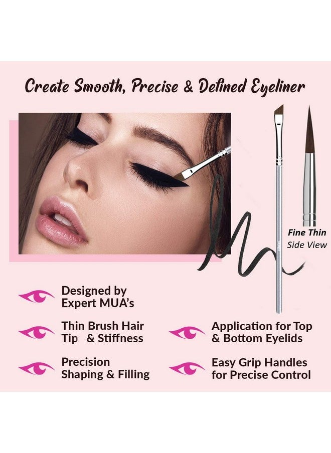 Angled Eyeliner Brush Slanted - Small Thin Winged Liner For Clean Lines To Apply Smooth Liquid Gel Liner For A Fine Wing | Application Of Flat Angle Edges Allows Precision Control Sexy Cat Eyes - pzsku/ZFA98A4EE6675FE6984C4Z/45/_/1734437930/4006865f-0cea-476b-a32c-3c32593c55ca