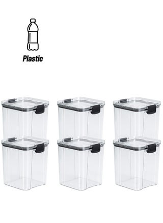 Set of 6 pieces 950ML Airtight Food Storage with Lid, Double Sealed Thick storage Jar, Leak Proof, Easy to Clean, BPA Free, Kitchen and Other Storage - pzsku/ZFA98A50A36AF2EE13E9EZ/45/1744056714/2860bb08-8fc7-4905-ada2-6d1e43097ace