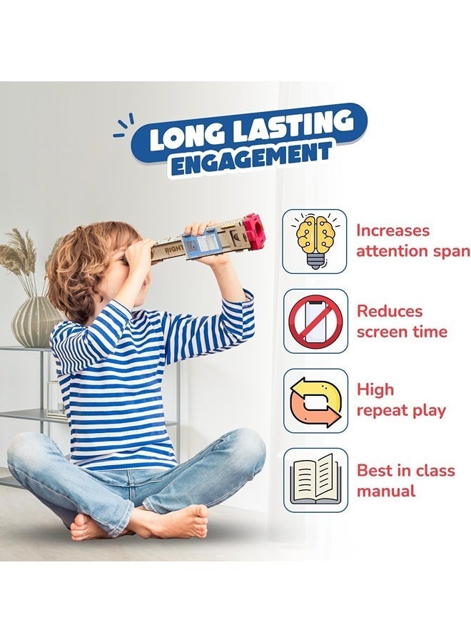 Smartivity Telescope DIY S.T.E.M Educational Toy (Beige, SMRT1174) for Kids – Learn Optics, Lens Systems & Magnification | Adjustable Focus | Explorer Science Kit - Image 4