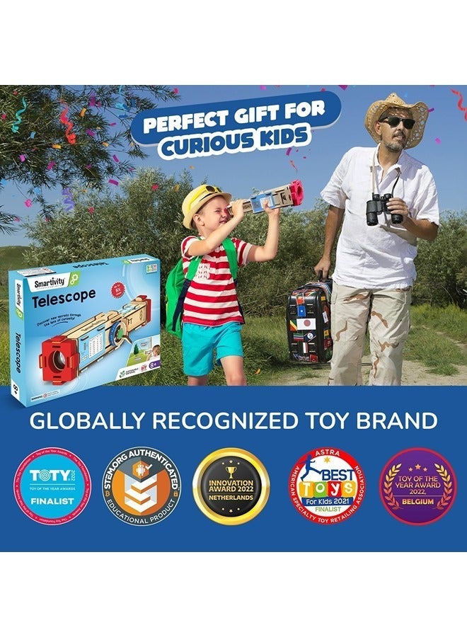 Smartivity Telescope DIY S.T.E.M Educational Toy (Beige, SMRT1174) for Kids – Learn Optics, Lens Systems & Magnification | Adjustable Focus | Explorer Science Kit - Image 5