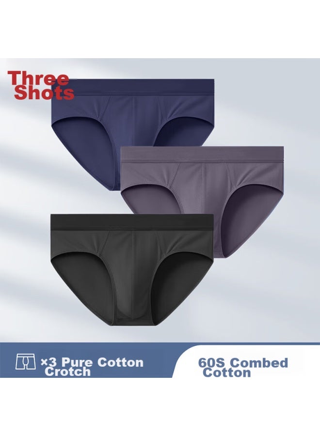 THREEGUN Sanqiang Men's Triangle Briefs, Summer Classic Pure Cotton Elastic Shorts, Men's Underwear - Image 1